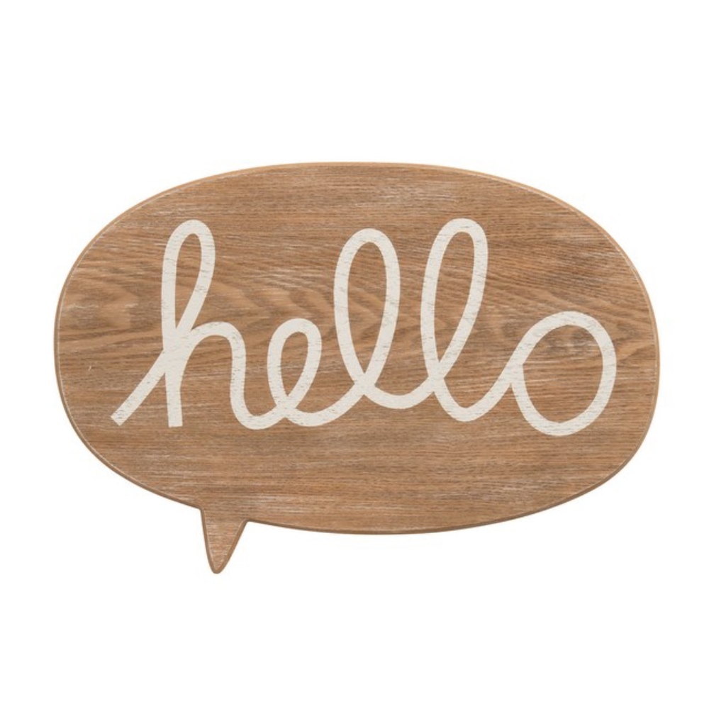 Target HELLO Wood rustic home decor sign